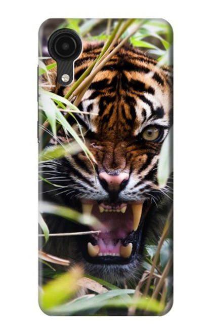 W3838 Barking Bengal Tiger Hülle Schutzhülle Taschen und Leder Flip für Samsung Galaxy A03 Core