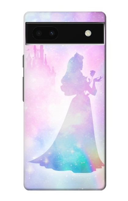 W2992 Princess Pastel Silhouette Hülle Schutzhülle Taschen und Leder Flip für Google Pixel 6a