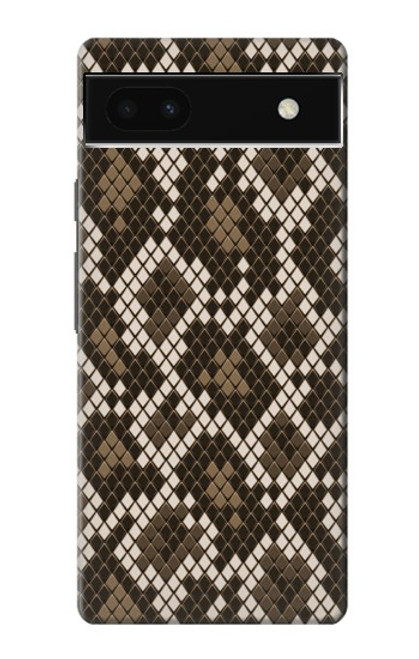 W3389 Seamless Snake Skin Pattern Graphic Hülle Schutzhülle Taschen und Leder Flip für Google Pixel 6a