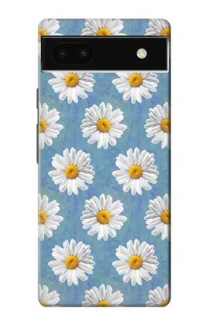 W3454 Floral Daisy Hülle Schutzhülle Taschen und Leder Flip für Google Pixel 6a