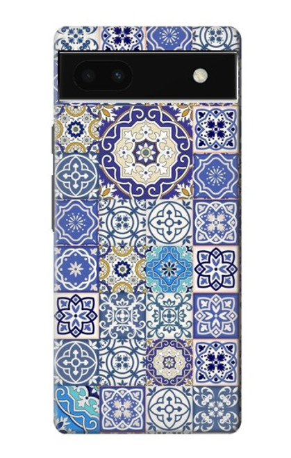 W3537 Moroccan Mosaic Pattern Hülle Schutzhülle Taschen und Leder Flip für Google Pixel 6a