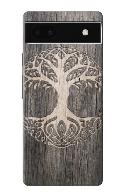 W3591 Viking Tree of Life Symbol Hülle Schutzhülle Taschen und Leder Flip für Google Pixel 6a