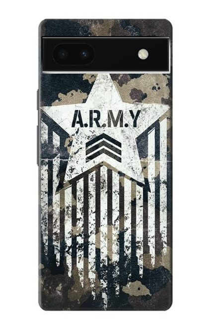 W3666 Army Camo Camouflage Hülle Schutzhülle Taschen und Leder Flip für Google Pixel 6a