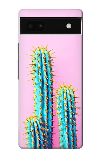 W3673 Cactus Hülle Schutzhülle Taschen und Leder Flip für Google Pixel 6a