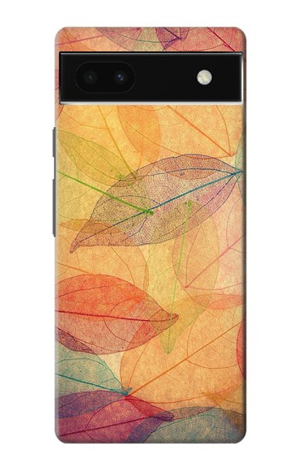 W3686 Fall Season Leaf Autumn Hülle Schutzhülle Taschen und Leder Flip für Google Pixel 6a