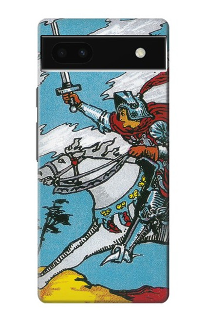 W3731 Tarot Card Knight of Swords Hülle Schutzhülle Taschen und Leder Flip für Google Pixel 6a