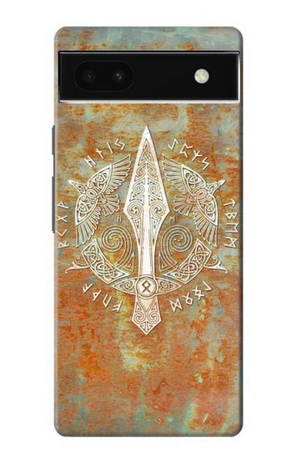 W3827 Gungnir Spear of Odin Norse Viking Symbol Hülle Schutzhülle Taschen und Leder Flip für Google Pixel 6a