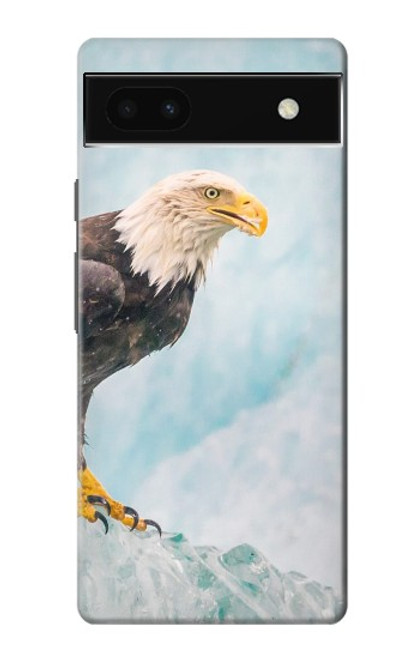 W3843 Bald Eagle On Ice Hülle Schutzhülle Taschen und Leder Flip für Google Pixel 6a