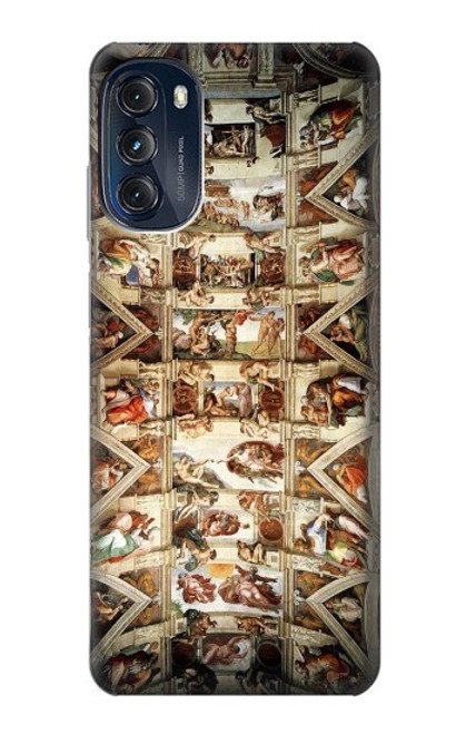 W0177 Michelangelo Chapel ceiling Hülle Schutzhülle Taschen und Leder Flip für Motorola Moto G (2022)