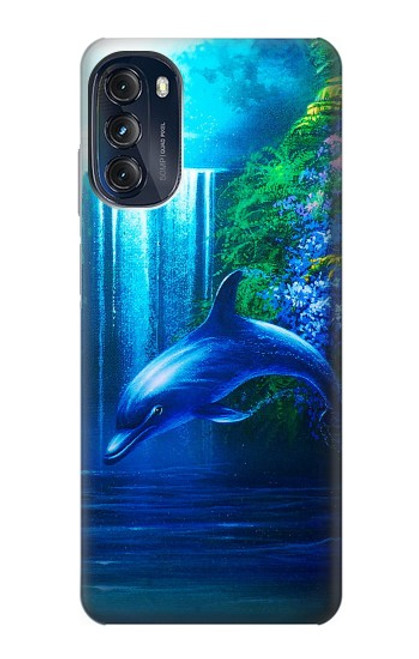 W0385 Dolphin Hülle Schutzhülle Taschen und Leder Flip für Motorola Moto G (2022)