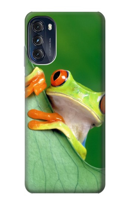 W1047 Little Frog Hülle Schutzhülle Taschen und Leder Flip für Motorola Moto G (2022)