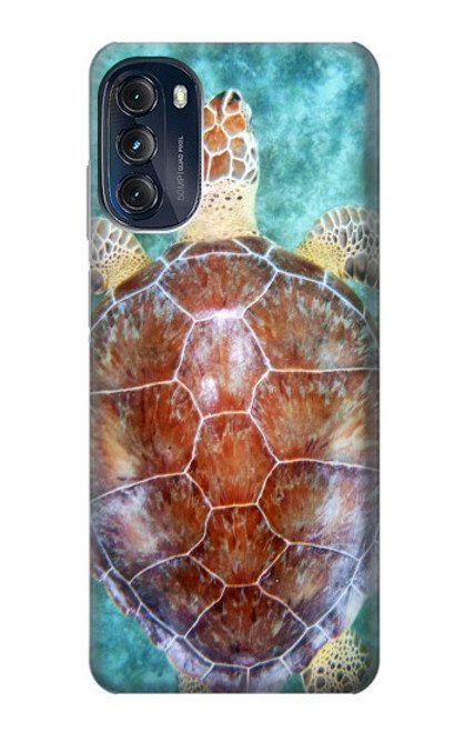 W1424 Sea Turtle Hülle Schutzhülle Taschen und Leder Flip für Motorola Moto G (2022)