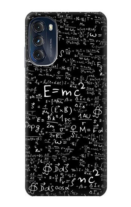 W2574 Mathematics Physics Blackboard Equation Hülle Schutzhülle Taschen und Leder Flip für Motorola Moto G (2022)