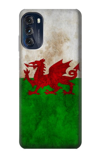 W2976 Wales Football Soccer Flag Hülle Schutzhülle Taschen und Leder Flip für Motorola Moto G (2022)