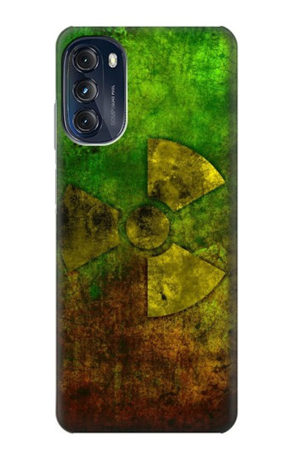 W3202 Radioactive Nuclear Hazard Symbol Hülle Schutzhülle Taschen und Leder Flip für Motorola Moto G (2022)
