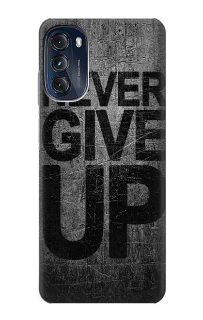 W3367 Never Give Up Hülle Schutzhülle Taschen und Leder Flip für Motorola Moto G (2022)