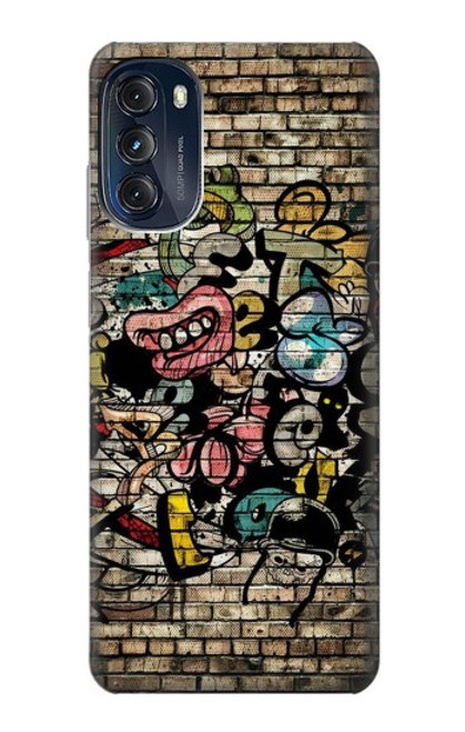 W3394 Graffiti Wall Hülle Schutzhülle Taschen und Leder Flip für Motorola Moto G (2022)