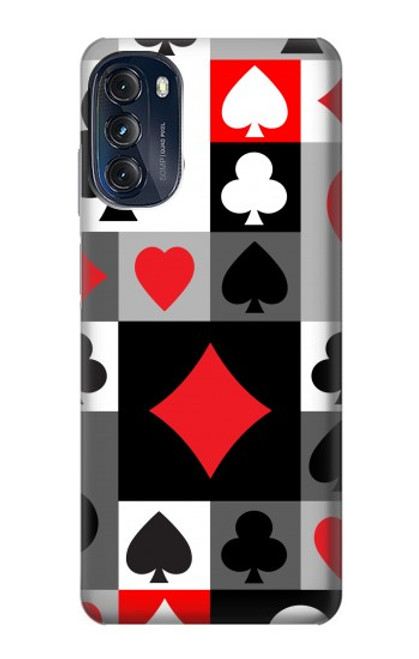 W3463 Poker Card Suit Hülle Schutzhülle Taschen und Leder Flip für Motorola Moto G (2022)