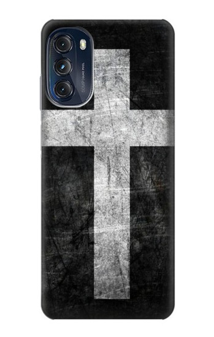 W3491 Christian Cross Hülle Schutzhülle Taschen und Leder Flip für Motorola Moto G (2022)