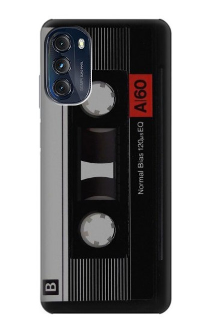 W3516 Vintage Cassette Tape Hülle Schutzhülle Taschen und Leder Flip für Motorola Moto G (2022)