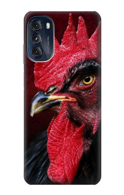 W3797 Chicken Rooster Hülle Schutzhülle Taschen und Leder Flip für Motorola Moto G (2022)