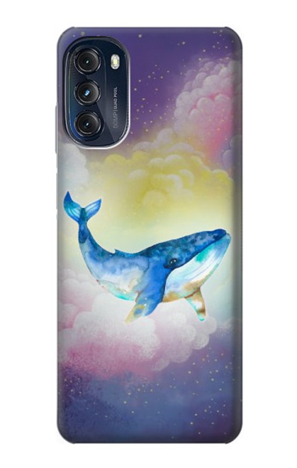 W3802 Dream Whale Pastel Fantasy Hülle Schutzhülle Taschen und Leder Flip für Motorola Moto G (2022)