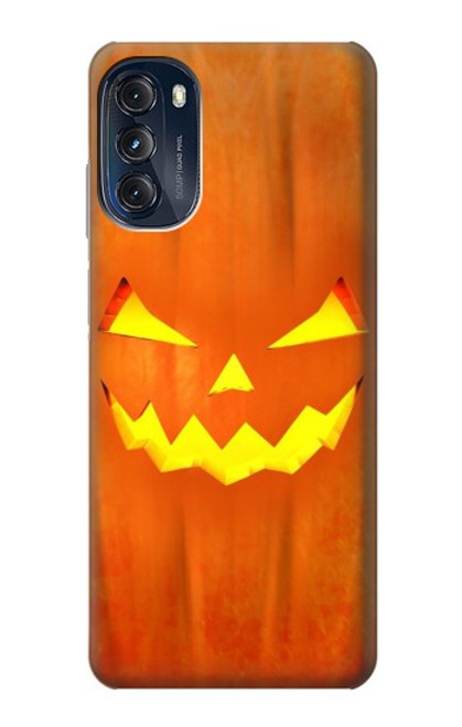 W3828 Pumpkin Halloween Hülle Schutzhülle Taschen und Leder Flip für Motorola Moto G (2022)