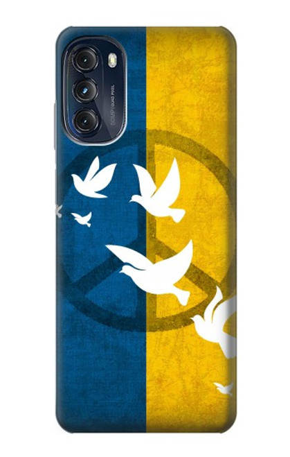 W3857 Peace Dove Ukraine Flag Hülle Schutzhülle Taschen und Leder Flip für Motorola Moto G (2022)