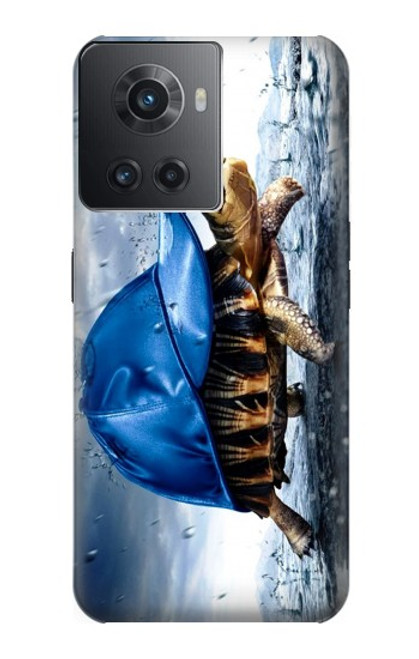 W0084 Turtle in the Rain Hülle Schutzhülle Taschen und Leder Flip für OnePlus Ace