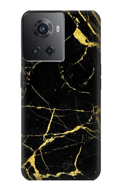 W2896 Gold Marble Graphic Printed Hülle Schutzhülle Taschen und Leder Flip für OnePlus Ace