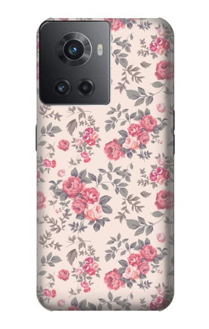 W3095 Vintage Rose Pattern Hülle Schutzhülle Taschen und Leder Flip für OnePlus Ace