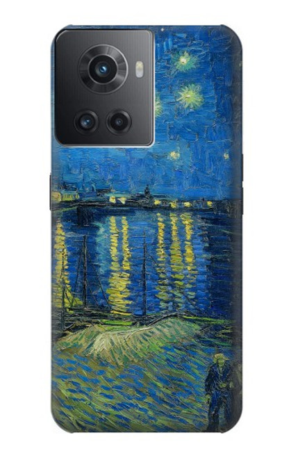 W3336 Van Gogh Starry Night Over the Rhone Hülle Schutzhülle Taschen und Leder Flip für OnePlus Ace