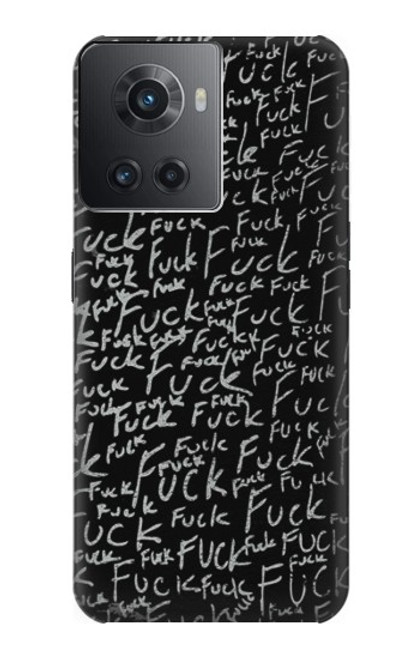 W3478 Funny Words Blackboard Hülle Schutzhülle Taschen und Leder Flip für OnePlus Ace