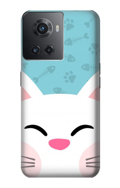 W3542 Cute Cat Cartoon Hülle Schutzhülle Taschen und Leder Flip für OnePlus Ace