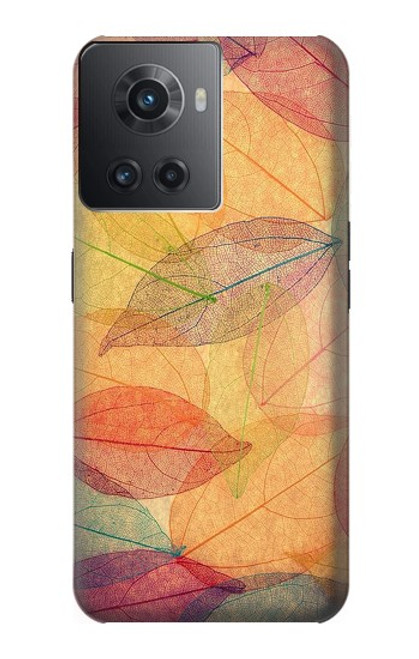 W3686 Fall Season Leaf Autumn Hülle Schutzhülle Taschen und Leder Flip für OnePlus Ace