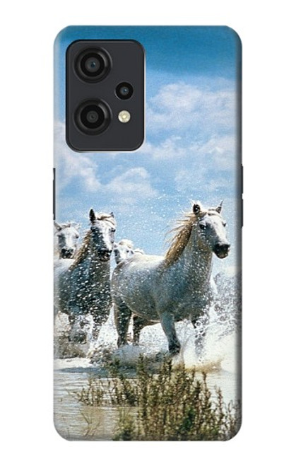 W0250 White Horse Hülle Schutzhülle Taschen und Leder Flip für OnePlus Nord CE 2 Lite 5G