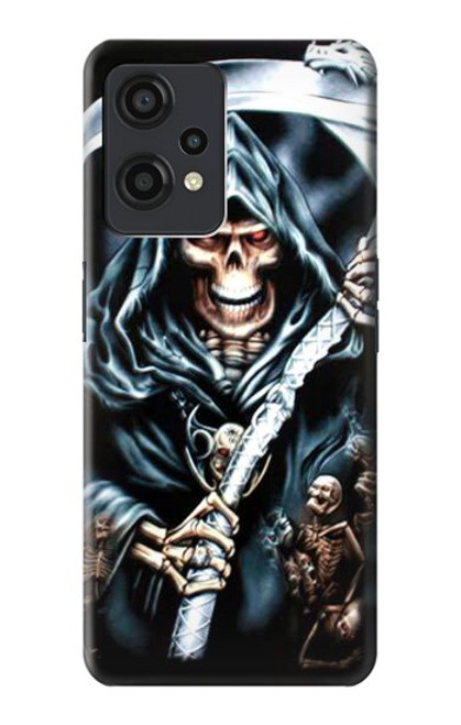 W0295 Grim Reaper Hülle Schutzhülle Taschen und Leder Flip für OnePlus Nord CE 2 Lite 5G