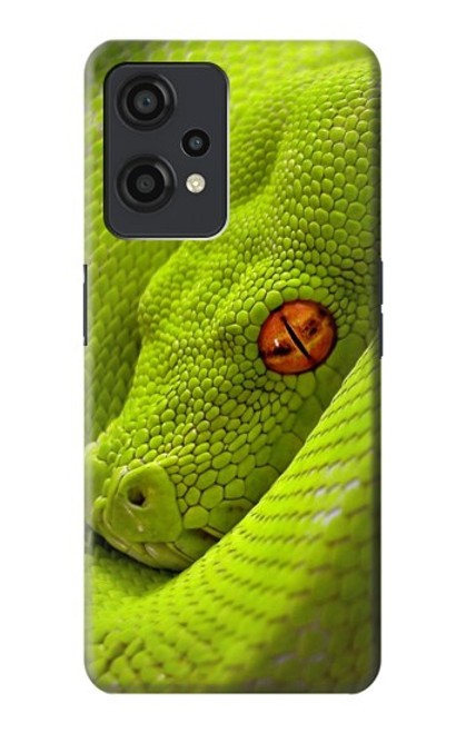 W0785 Green Snake Hülle Schutzhülle Taschen und Leder Flip für OnePlus Nord CE 2 Lite 5G