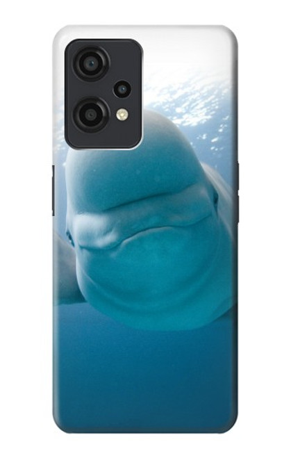 W1801 Beluga Whale Smile Whale Hülle Schutzhülle Taschen und Leder Flip für OnePlus Nord CE 2 Lite 5G