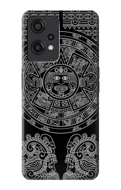 W1838 Mayan Pattern Hülle Schutzhülle Taschen und Leder Flip für OnePlus Nord CE 2 Lite 5G