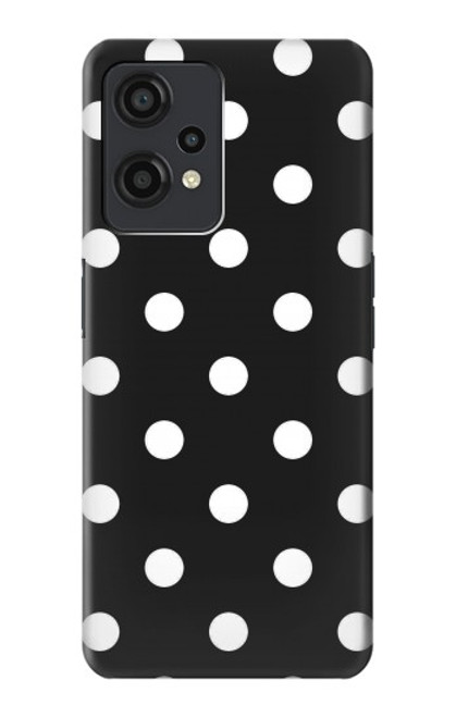 W2299 Black Polka Dots Hülle Schutzhülle Taschen und Leder Flip für OnePlus Nord CE 2 Lite 5G