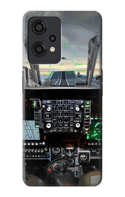 W2435 Fighter Jet Aircraft Cockpit Hülle Schutzhülle Taschen und Leder Flip für OnePlus Nord CE 2 Lite 5G