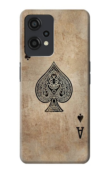 W2928 Vintage Spades Ace Card Hülle Schutzhülle Taschen und Leder Flip für OnePlus Nord CE 2 Lite 5G