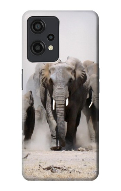 W3142 African Elephant Hülle Schutzhülle Taschen und Leder Flip für OnePlus Nord CE 2 Lite 5G