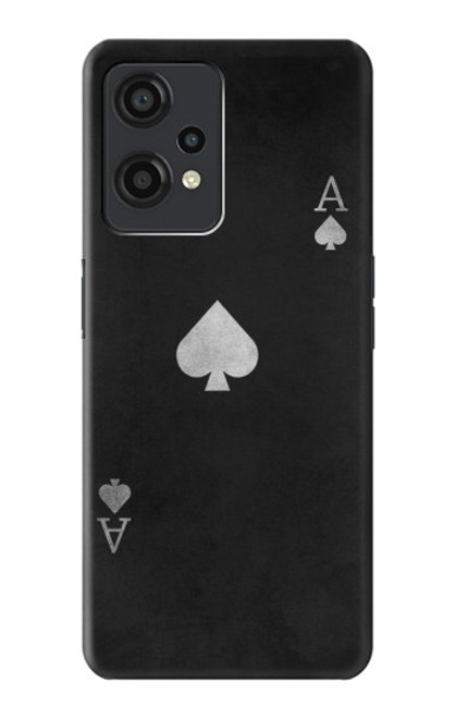 W3152 Black Ace of Spade Hülle Schutzhülle Taschen und Leder Flip für OnePlus Nord CE 2 Lite 5G