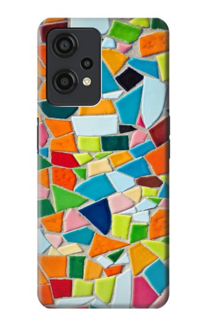 W3391 Abstract Art Mosaic Tiles Graphic Hülle Schutzhülle Taschen und Leder Flip für OnePlus Nord CE 2 Lite 5G