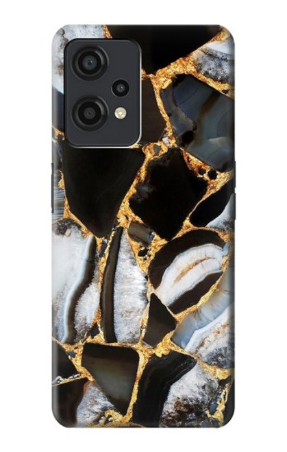 W3419 Gold Marble Graphic Print Hülle Schutzhülle Taschen und Leder Flip für OnePlus Nord CE 2 Lite 5G