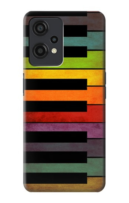 W3451 Colorful Piano Hülle Schutzhülle Taschen und Leder Flip für OnePlus Nord CE 2 Lite 5G