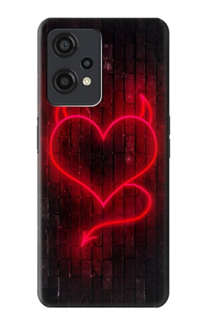 W3682 Devil Heart Hülle Schutzhülle Taschen und Leder Flip für OnePlus Nord CE 2 Lite 5G