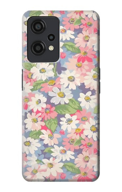 W3688 Floral Flower Art Pattern Hülle Schutzhülle Taschen und Leder Flip für OnePlus Nord CE 2 Lite 5G